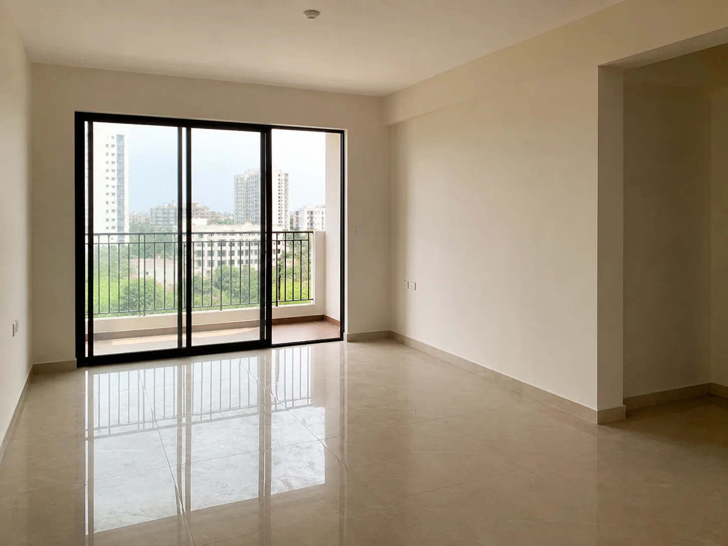 Empty Bangalore flat after deep cleaning, ready for move-in